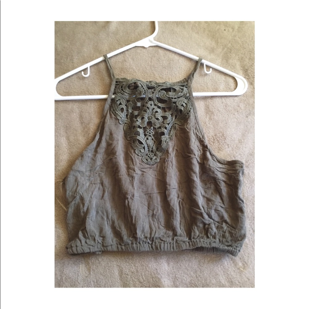 Charlotte ruse Olive Green crop tank top